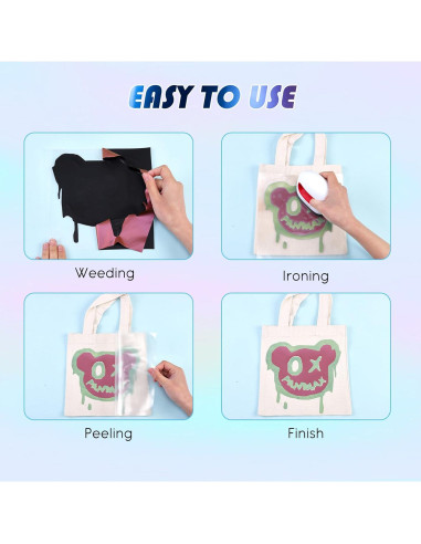 Vinilo de Transferencia de Calor Tintnut Camaleón 30.48x25.4cm 9 Colores