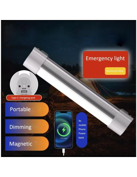 Luz de Trabajo LED Recargable MONIOUTDOOR LLQ20 5 Modos
