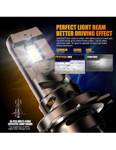 Bombillas H7 MUEYNIUK MYK70 32000 LM 6500K Paquete de 2 2