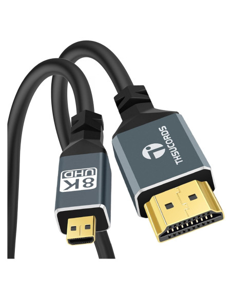 Cable Micro HDMI a HDMI 0.5M Jinglong 8K 60Hz 48Gbps