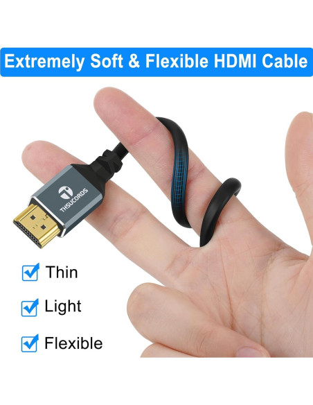 Cable Micro HDMI a HDMI 0.5M Jinglong 8K 60Hz 48Gbps