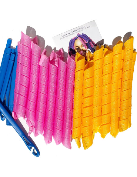 50 Rulos de Pelo Espiral Sin Calor MC-MAGIC CURLER 55.88 cm