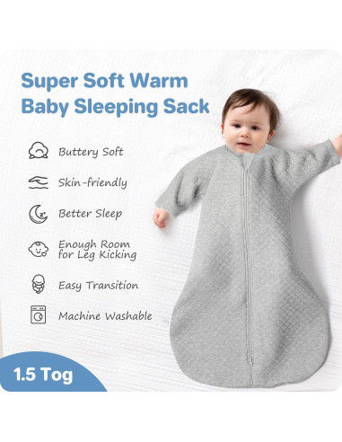 Saco de Sueño para Bebés Amrcbb 1.5 Tog Algodón 3-6 Meses