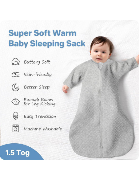 Saco de Sueño para Bebés Amrcbb 1.5 Tog Algodón 3-6 Meses