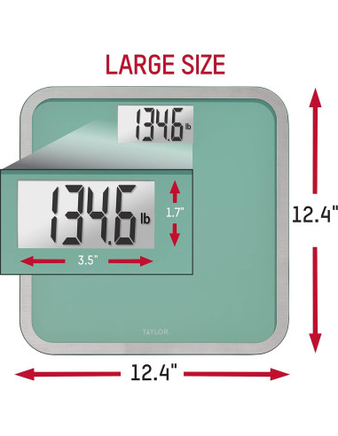 Báscula Digital de Vidrio Taylor 5274460 500 kg Verde Espuma
