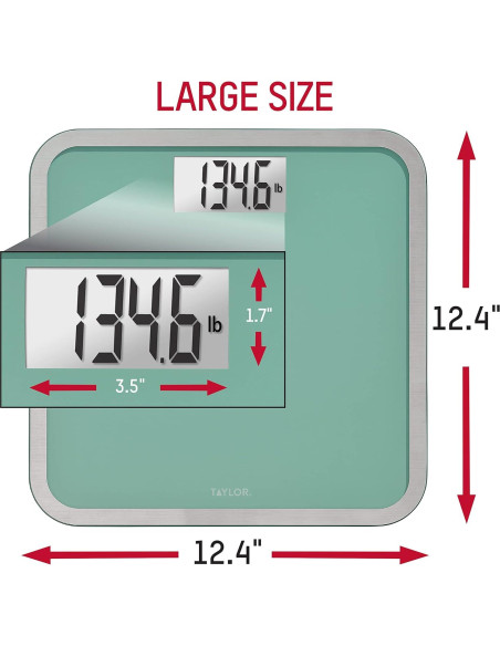 Báscula Digital de Vidrio Taylor 5274460 500 kg Verde Espuma