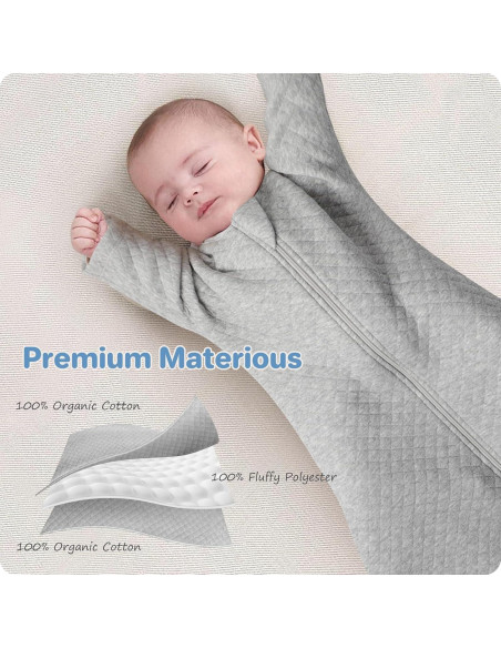 Saco de Sueño para Bebés Amrcbb 1.5 Tog Algodón 3-6 Meses