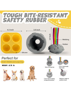 Juguete para Masticar Perros Doggiemon Blanco 10.99cm Indestructible 2