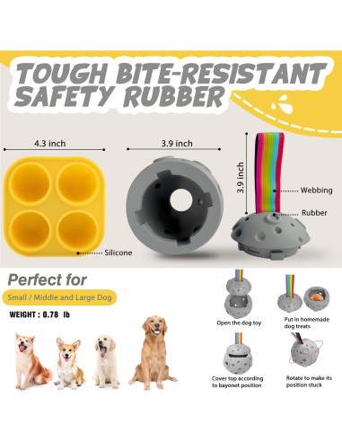 Juguete para Masticar Perros Doggiemon Blanco 10.99cm Indestructible