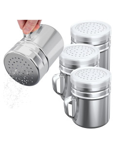 Juego de 4 Sacudidores de Sal y Pimienta CUSINIUM 10oz Acero Inoxidable