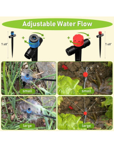 Kit de riego por goteo MQHUAYU 118 pies 24 emisores 2