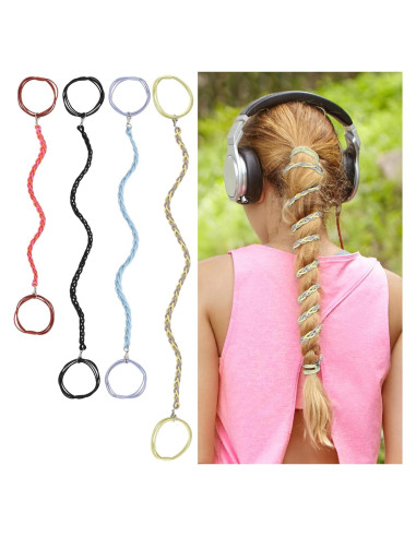 Tiras de Cabello en Espiral TBUKEOM - 4 Pcs Sin Daño, Multicolor