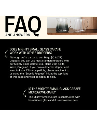 Jarra de Café Fellow Mighty Small 500ml Vidrio Borosilicato