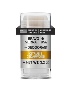Desodorante Natural Bravo Sierra 90.7g - Sin Aluminio, Cítricos y Madera de Cedro