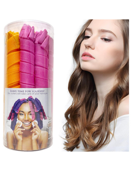 50 Rulos de Pelo Espiral Sin Calor MC-MAGIC CURLER 55.88 cm