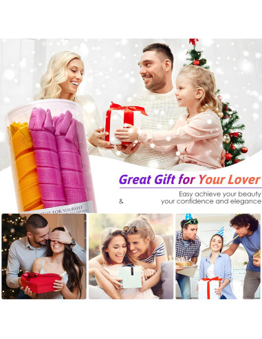 50 Rulos de Pelo Espiral Sin Calor MC-MAGIC CURLER 55.88 cm