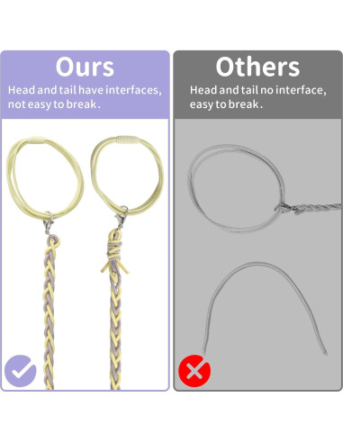 Tiras de Cabello en Espiral TBUKEOM - 4 Pcs Sin Daño, Multicolor