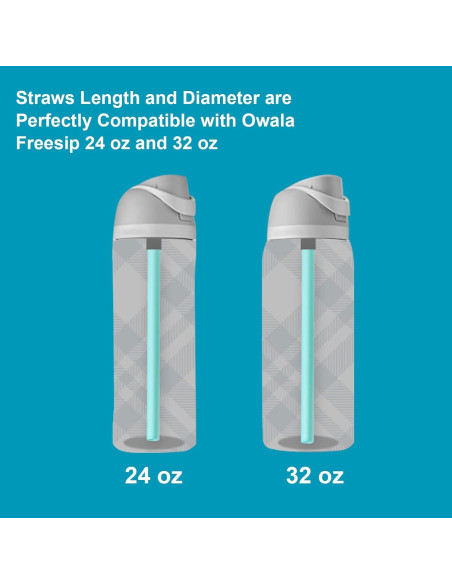 Popotes de Reemplazo Bubrike para Botellas Owala 24oz/32oz