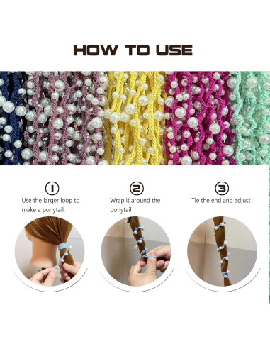 Tiras de Cabello en Espiral SISYOUP Aqua 63.5 cm Sin Daño