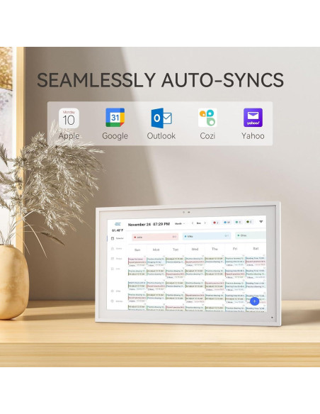 Calendario Digital 15.6" RhythNest Blanco - Planificación Familiar