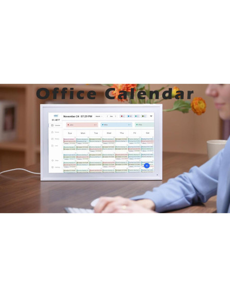Calendario Digital 15.6" RhythNest Blanco - Planificación Familiar