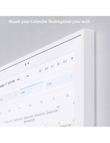 Calendario Digital 15.6" RhythNest Blanco - Planificación Familiar