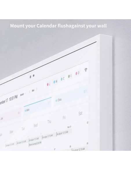 Calendario Digital 15.6" RhythNest Blanco - Planificación Familiar