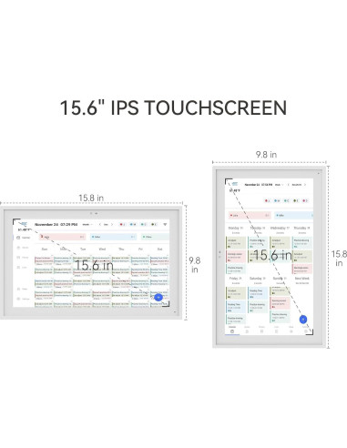 Calendario Digital 15.6" RhythNest Blanco - Planificación Familiar