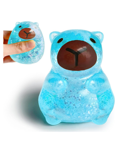 Pelota Squishy Kawaii ZTATU Capibara Azul 5x5x7 cm