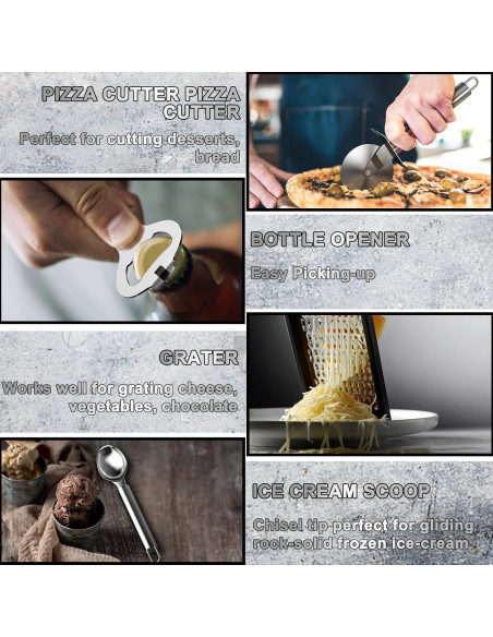 Juego de Utensilios de Cocina Umite Chef 34 Pcs Silicona y Acero