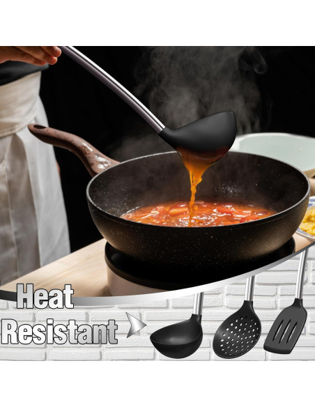 Juego de Utensilios de Cocina Umite Chef 34 Pcs Silicona y Acero