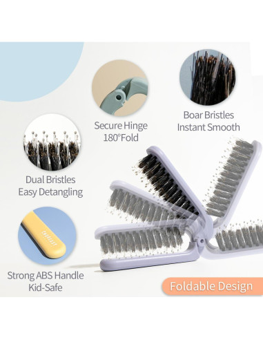 Cepillo de Viaje Uffy MiniPop Plegable Verde Menta 10.7cm