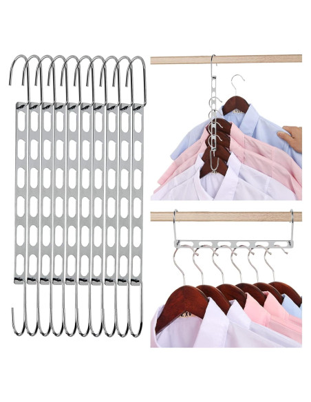 Perchas Ahorradoras de Espacio TREES & BREEZE, Paquete de 10