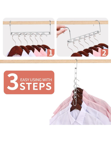 Perchas Ahorradoras de Espacio TREES & BREEZE, Paquete de 10