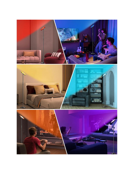 Lámpara de Pie LED RGB Monococo 36W 3600LM Control Remoto