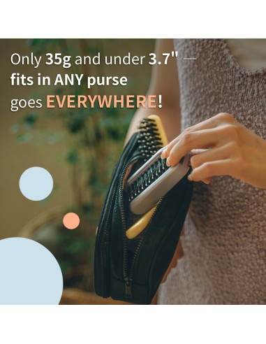 Cepillo de Viaje Uffy MiniPop Plegable Verde Menta 10.7cm