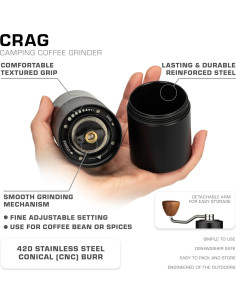 Molinillo de Café Manual COLETTI Crag - Viaje y Camping 2