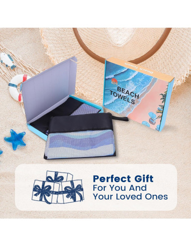 Toalla de Playa Microfibra Uisgong 2 Paquete 180x81cm Secado Rápido