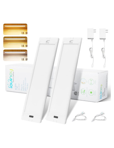 Luces LED Bajo Gabinete iQuincy 30.48cm 2 Paquete con Sensor