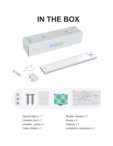 Luces LED Bajo Gabinete iQuincy 30.48cm 2 Paquete con Sensor