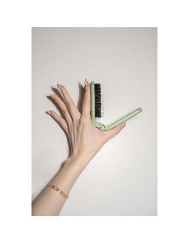 Cepillo de Viaje Uffy MiniPop Plegable Verde Menta 10.7cm