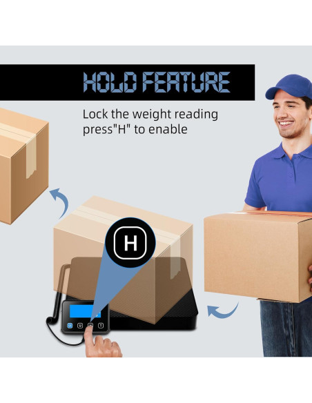 Báscula de Envío Drcowu 200kg/10g Digital con Retención y Tara