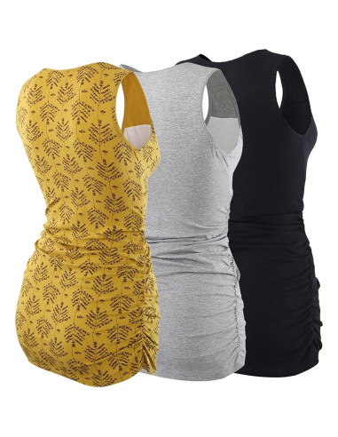 Top de Lactancia COLOMI Sin Mangas para Mujeres - 3 Paquete