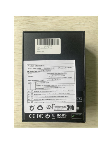 Pastilla de Guitarra Acústica Activa Recargable con Micrófono