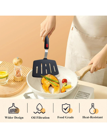 Juego de Espátulas de Silicona EJOEXQU 2 Piezas Resistente Calor