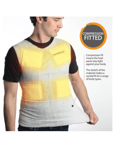 Camisa Calentada UnderWarmer Unisex X-Large Blanca 12 Horas