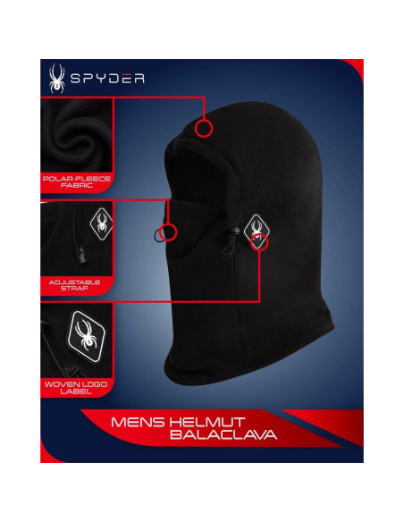 Balaclava Spyder para Hombres - Máscara Térmica de Forro Polar