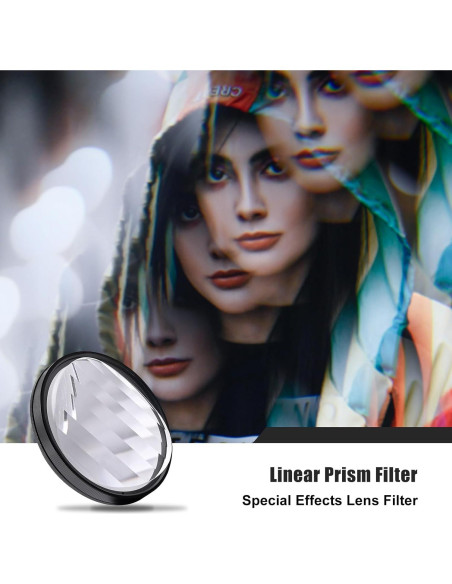 Filtro Prisma Lineal GREEN.L 77mm Vidrio Óptico Efectos