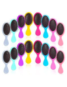 24 Mini Cepillos Desenredantes Yoande para Niñas y Adolescentes