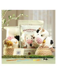 Kit de Crochet Amigurumi Hearth & Harbor - Callie la Vaca